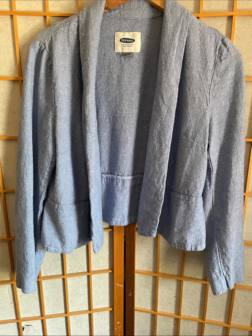 Old Navy Light Blue Open-Front Blazer